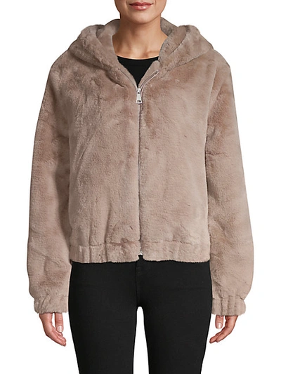 Shop Bagatelle Hooded Faux Fur Jacket