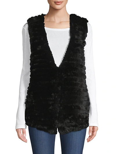 Shop Adrienne Landau Quilted Rabbit Fur Vest