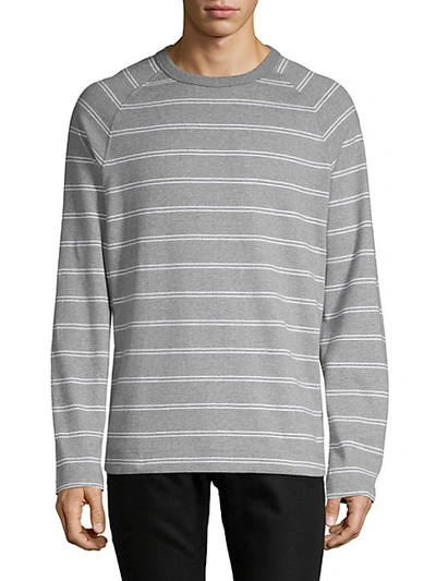 Shop Hugo Striped Cotton Long-sleeve Sweatshirt