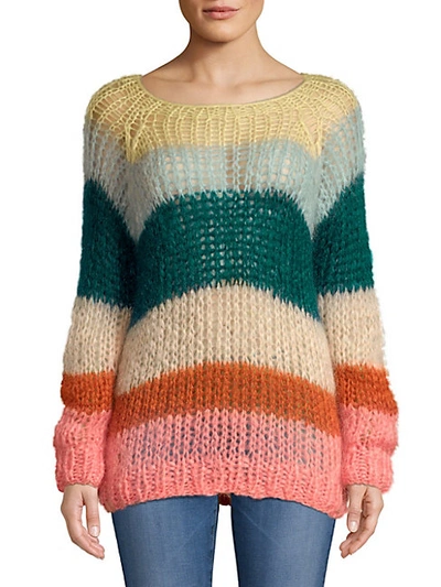 Shop Maiami Mohair Multicolored Stripe Sweater