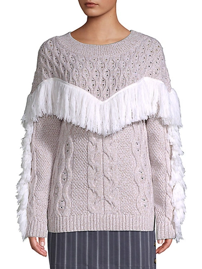 Shop Amur Ulla Fringe Wool Sweater