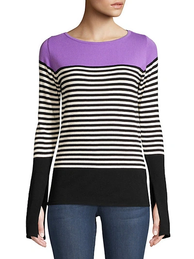 Shop Beatrice B Colorblock Stripe Knit Pullover