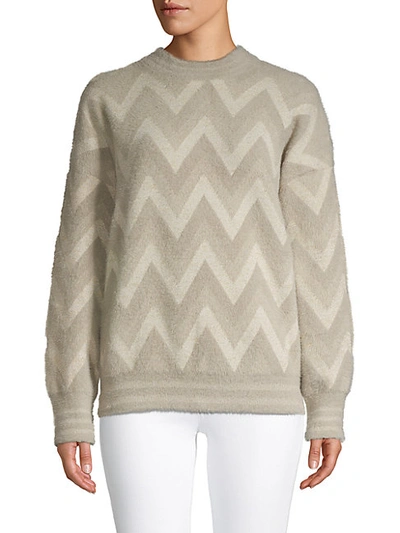 Shop Allison New York Chevron Long-sleeve Sweater