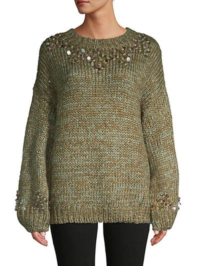 Shop Allison New York Sequin-embellished Crewneck Sweater