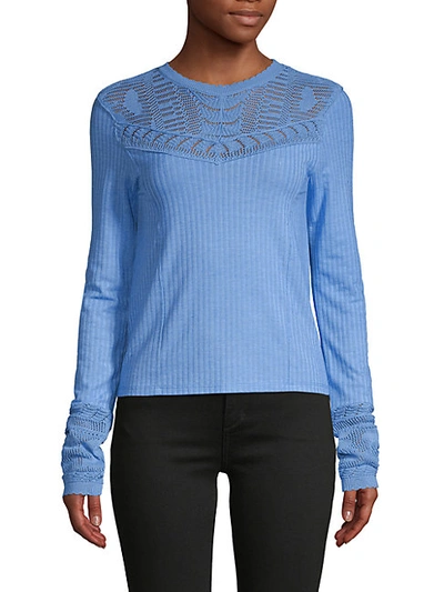 Shop Free People Colette Pointelle Ribbed Sweater