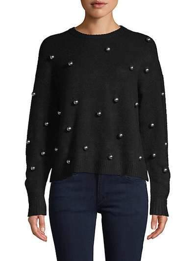 Shop Alice And Olivia Faux Pearl-embellished Top