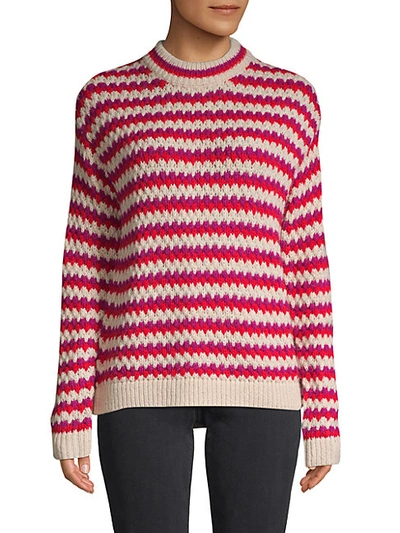 Shop Rebecca Minkoff Striped Roundneck Sweater