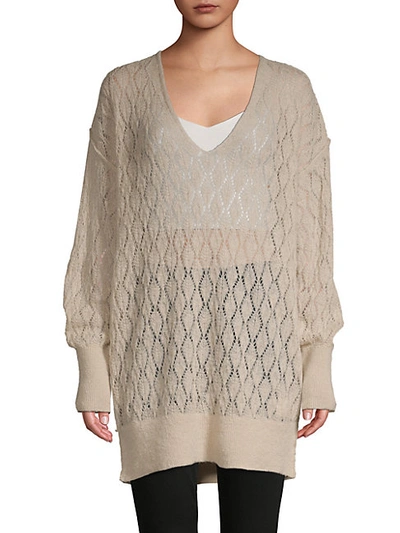 Shop Free People V-neck Balloon-sleeve Sweater