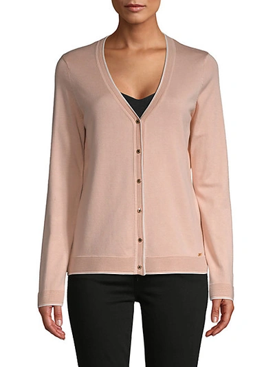 Shop Calvin Klein Piped Cardigan Sweater
