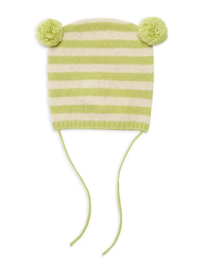 Shop Portolano Baby Girl's Striped Cashmere Hat