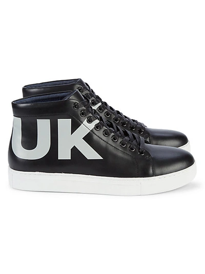 Shop French Connection Triomphe High-top Leather Sneakers