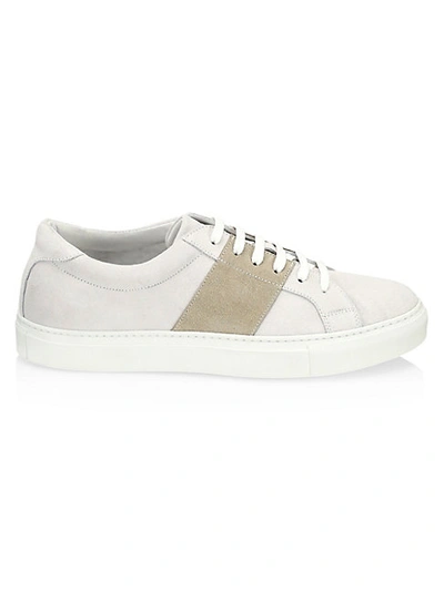 Shop Saks Fifth Avenue Collection Mixed Media Suede Sneakers