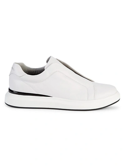 Shop Karl Lagerfeld Laceless Platform Leather Sneakers