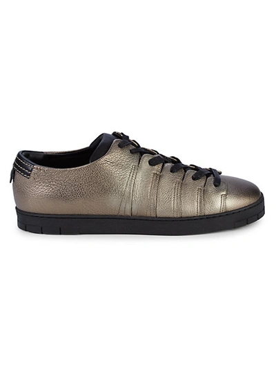Shop Corthay Lace-up Leather Sneakers