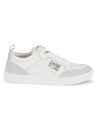 Shop Cavalli Class Leather & Suede Sneakers