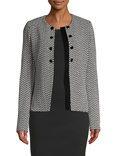 Shop St John Mod Herringbone Knit Jacket