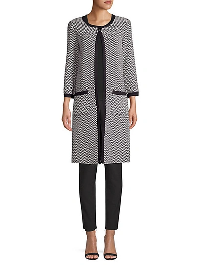 Shop St John Mod Herringbone Knit Coat