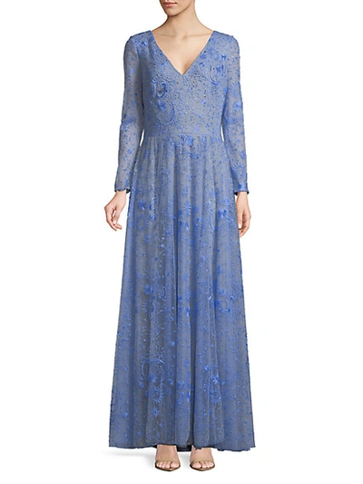 Shop Tadashi Shoji Galaxy Floor-length Gown