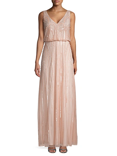 Shop Adrianna Papell Sequin Embellished Popover Gown