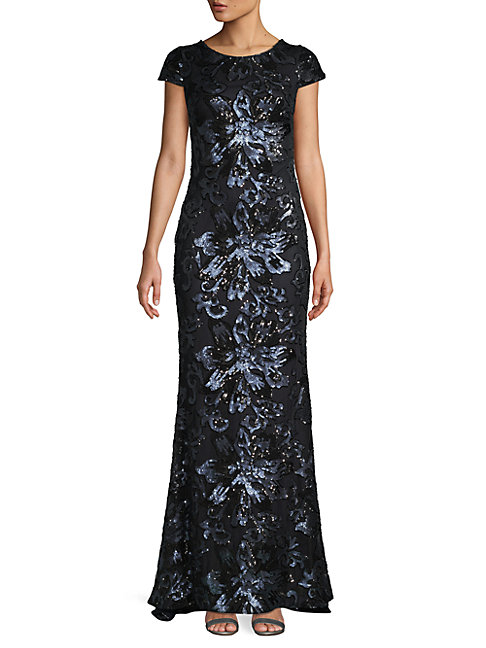 calvin klein sequin gown