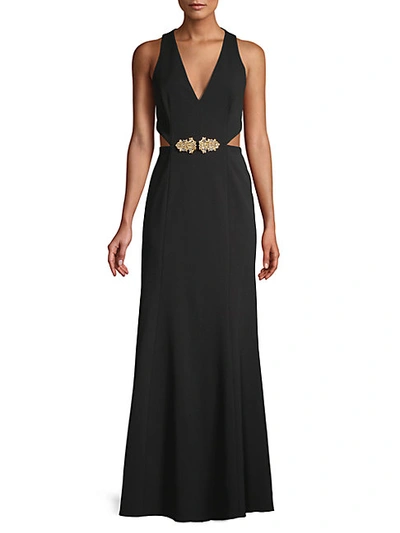 Shop Bcbgmaxazria Sleeveless Cut-out Gown