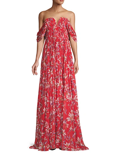 Shop Amur Floral-print Maxi Dress