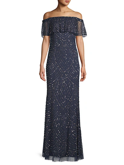 Shop Adrianna Papell Embellished Column Gown