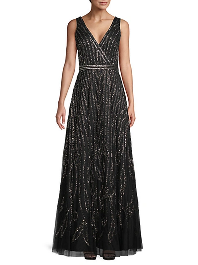 Shop Basix Black Label Art Deco Sequin Gown