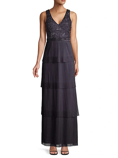Shop Adrianna Papell Tiered Beaded Gown