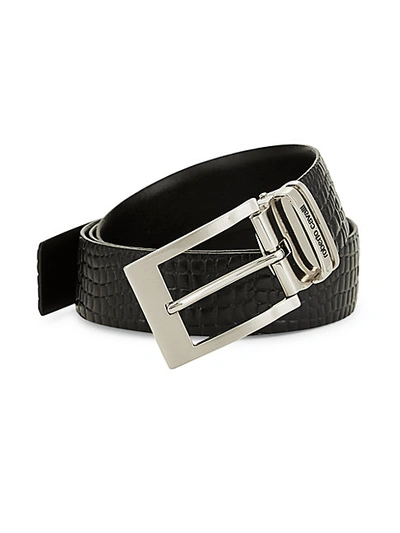 Shop Roberto Cavalli Croco-embossed Leather Belt