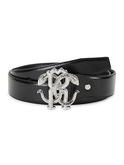 Shop Roberto Cavalli Rc Buckle Leather Belt