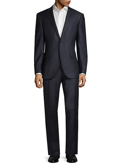 Shop Corneliani Regular-fit Checked Wool Blend Suit