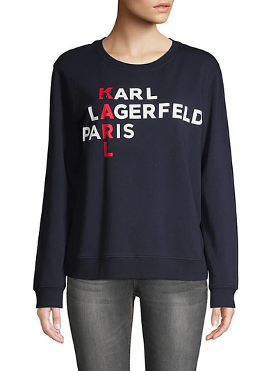 Shop Karl Lagerfeld Logo Graphic Sweatshirt