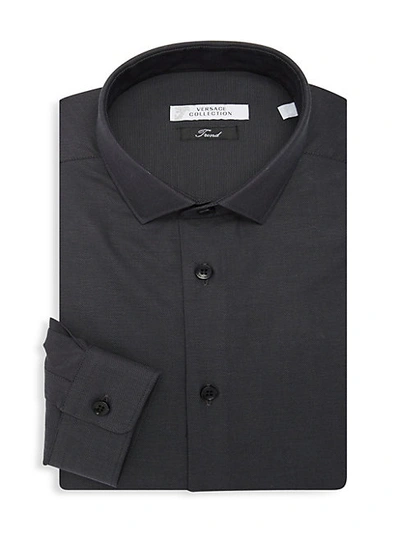 Shop Versace Textured Dress Shirt