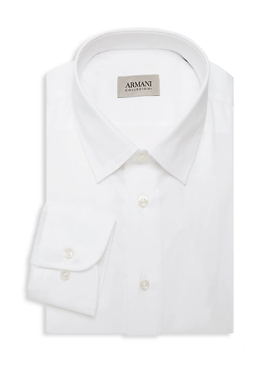 Shop Armani Collezioni Solid Dress Shirt