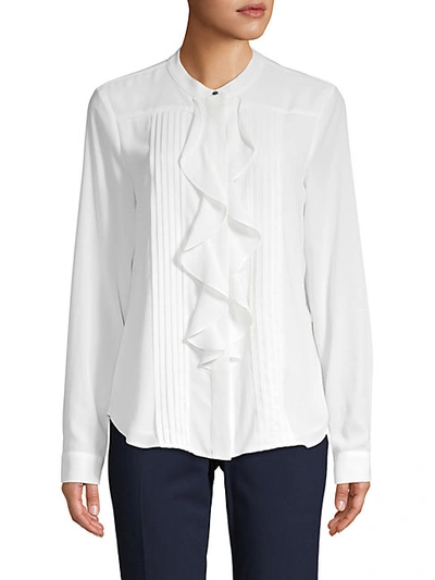 Shop Calvin Klein Mandarin Collar Shirt