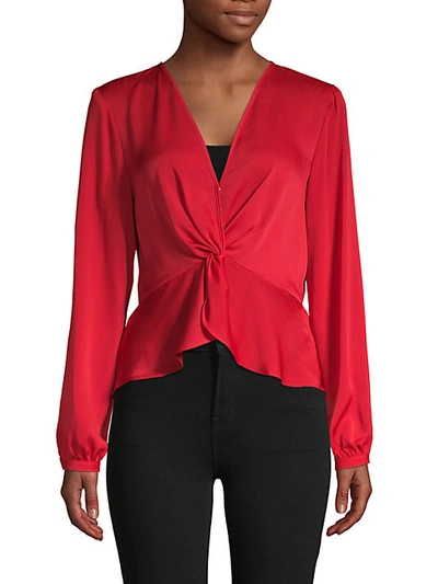 Shop Bcbgeneration Front-twist Long-sleeve Top