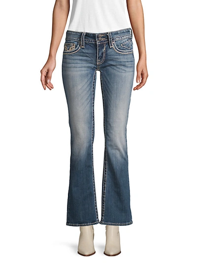 Shop Vigoss Contrast Stitch Flared Jeans