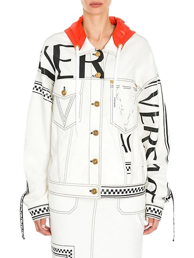 Shop Versace New Millenial Denim Jacket