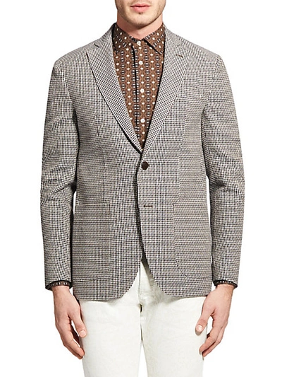 Shop Etro Deconstructed Cotton & Linen Jacket