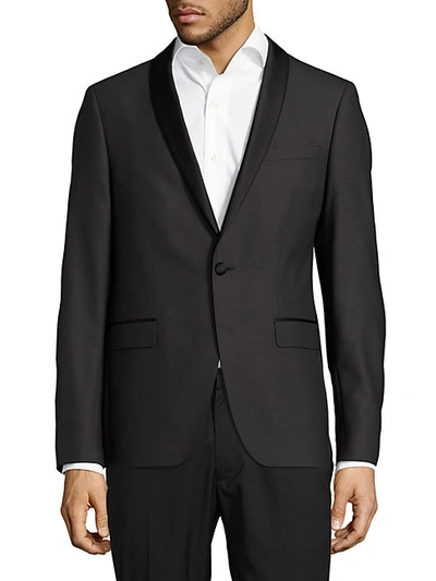 Shop Sand Slim-fit Wool Shawl Collar Evening Jacket
