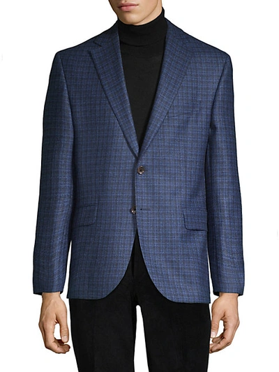 Shop Jack Victor Standard-fit Check Wool Sportcoat