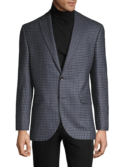 Shop Jack Victor Standard-fit Check Wool Sportcoat