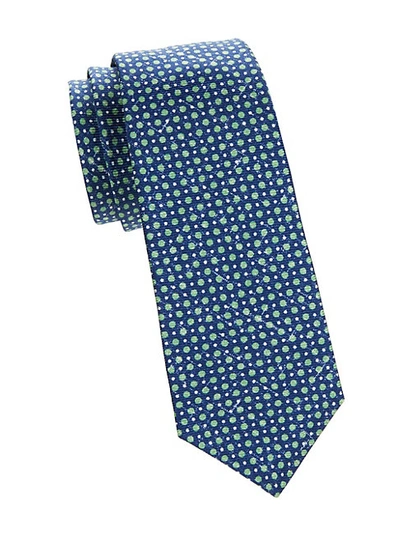 Shop Kiton Dot-print Silk Tie