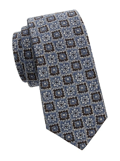 Shop Kiton Medallion Wool & Silk-blend Tie