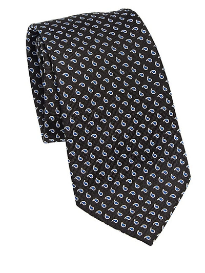 Shop Emporio Armani Silk Paisley Tie