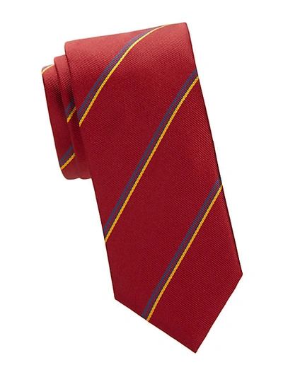 Shop Ferragamo Striped Silk Tie