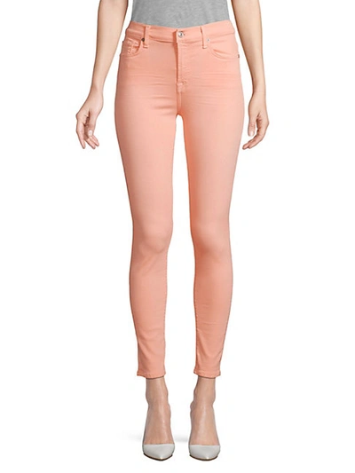 Shop 7 For All Mankind High-rise Colored Skinny Ankle Jeans
