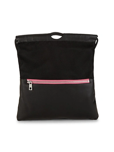 Shop Vince Camuto Leather & Mesh Drawstring Backpack