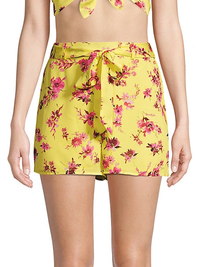 Shop Cami Nyc The Cluda Floral Silk Georgette Shorts